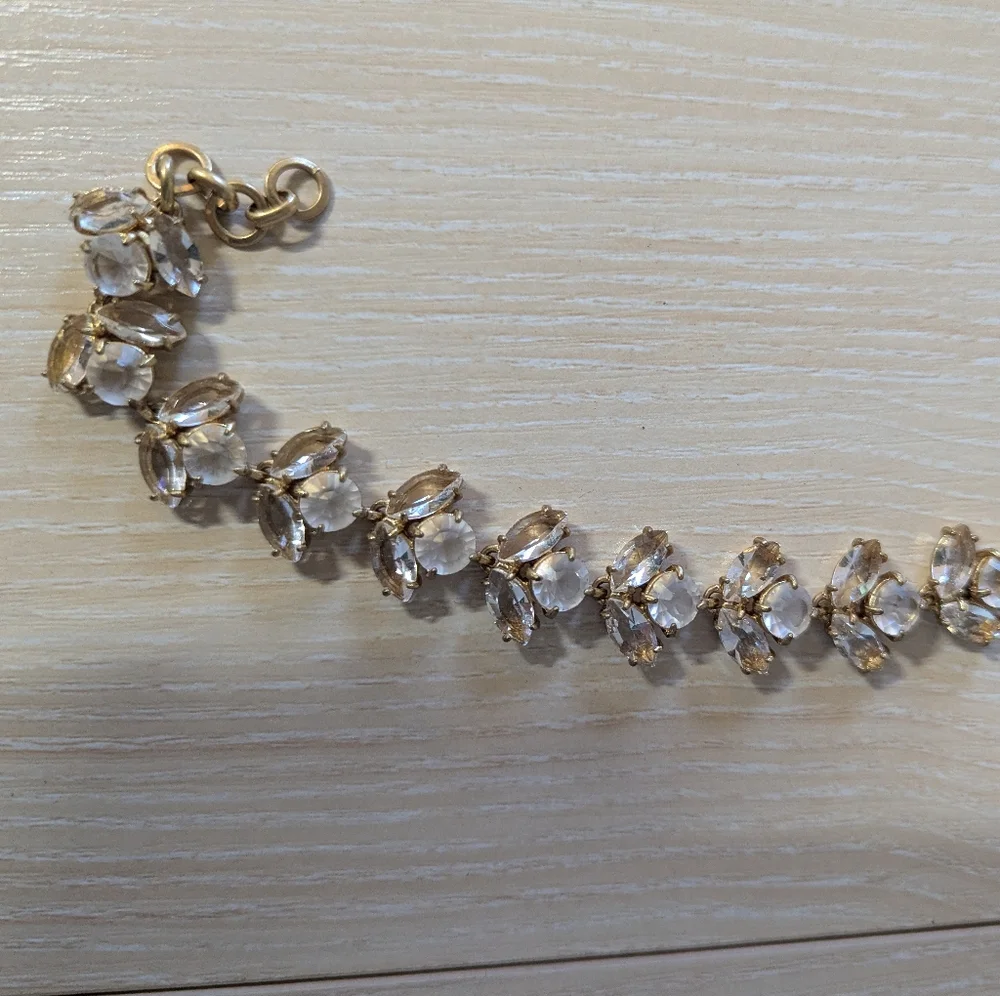 J.Crew Gold and Crystal Bracelet - Picture 2 of 3